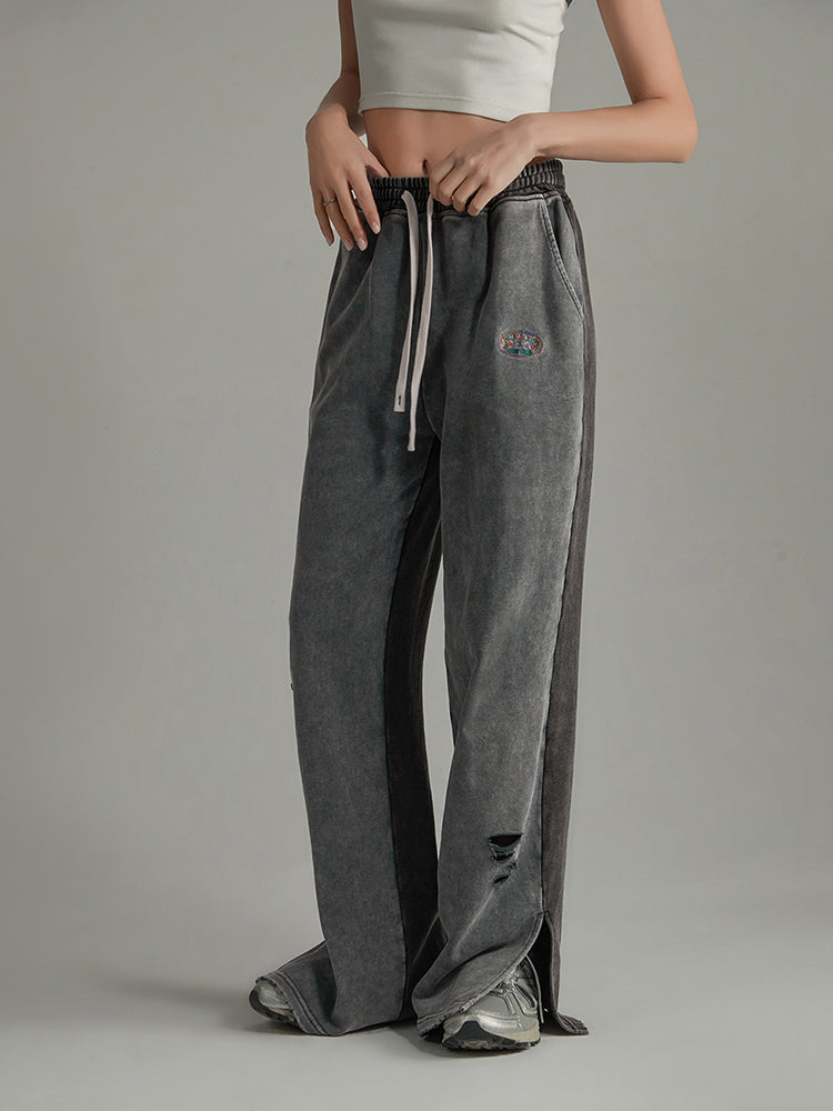 CHUU Ankle Slit Bootcut Jogger Pants