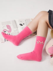 Triple Flowers Logo High Socks