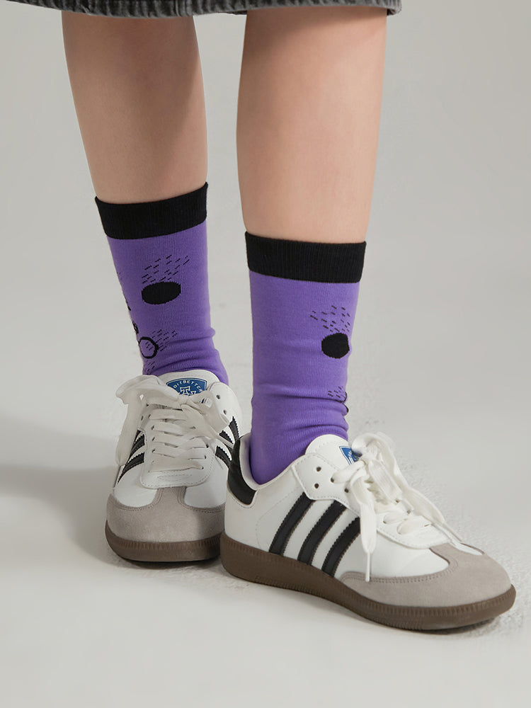 CHUU Mushroom Color High Socks