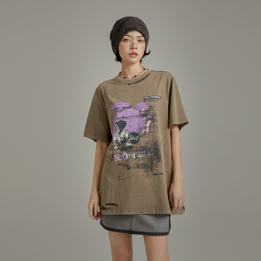 CHUU Feel The Music Mushroom Club T-Shirt