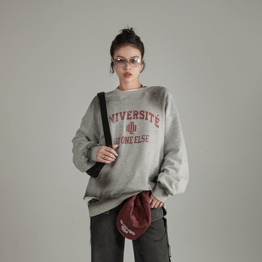 CHUU University Logo Lettering Sweatshirt