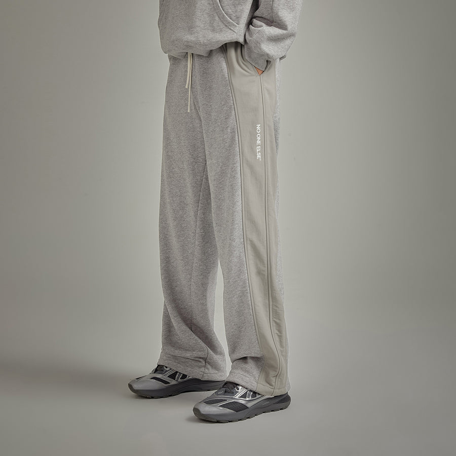 CHUU Two Toned String Wide Sweatpants