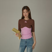 Color Two Toned Slim Top