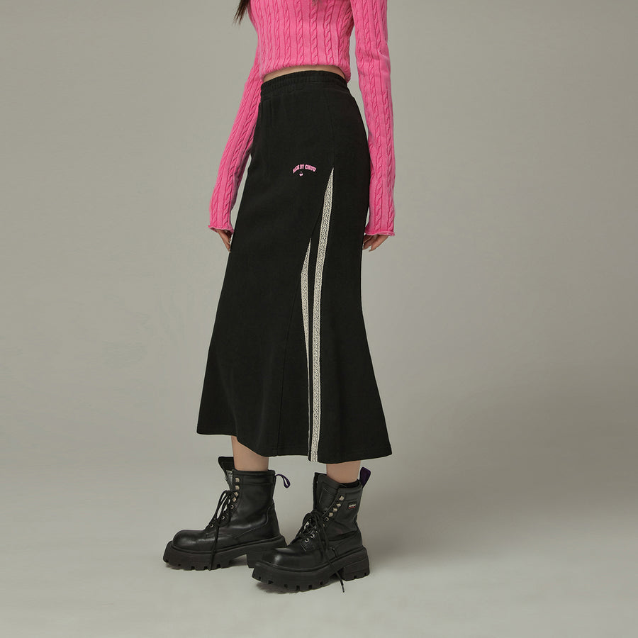 CHUU Logo Embroidery Long Skirt