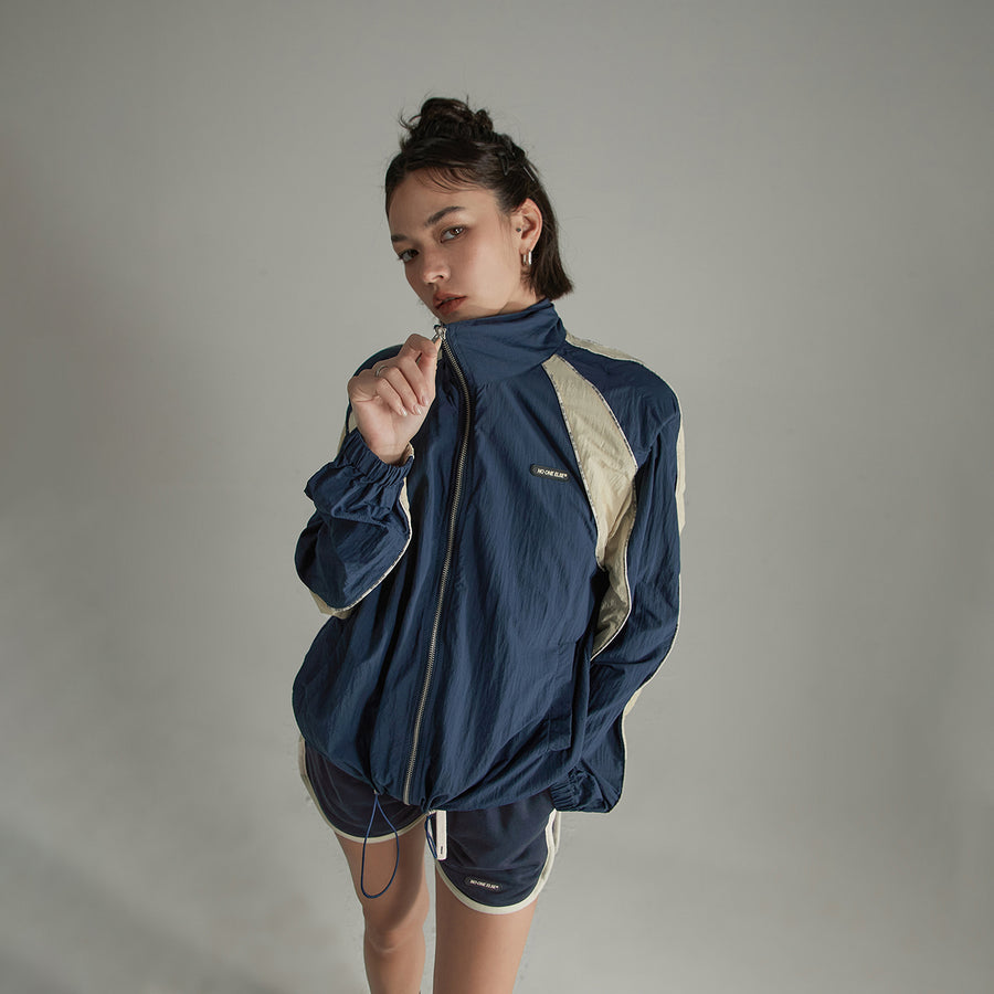 CHUU Colorblocked Boxy Sports Style Casual Drawstring Jacket