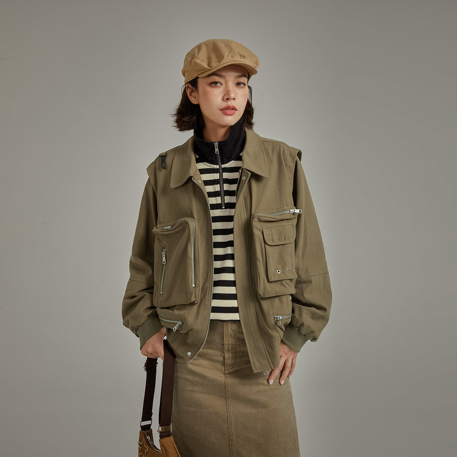 CHUU Big Pocket Zip-Up Jacket