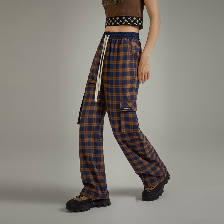 CHUU Check Pocket String Casual Pants