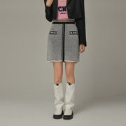 Logo Jacquard Knit Skirt