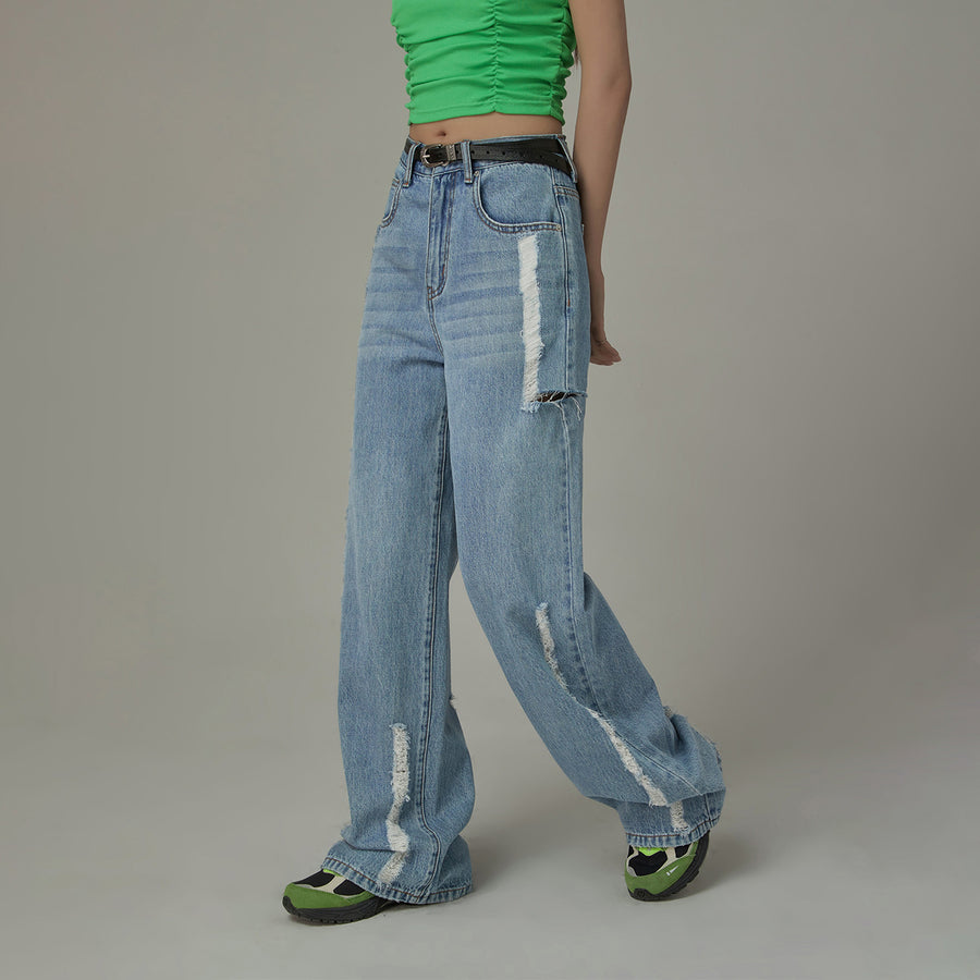 CHUU Cotton Denim Straight Pants