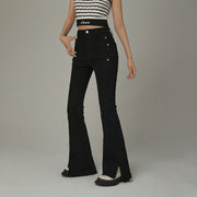 Slit Bootcut Denim Jeans