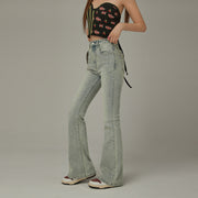 Color Semi Bootcut Jeans