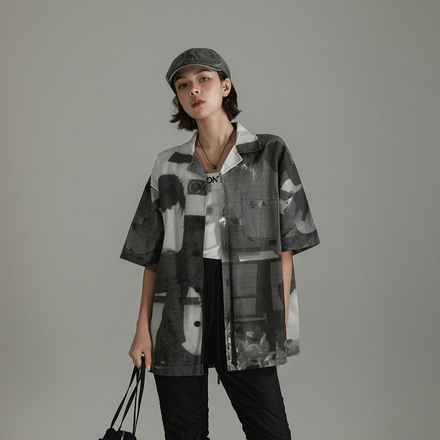 CHUU Printed Loose Fit Casual Shirt