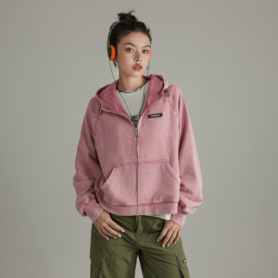 CHUU Vintage Loose Fit Hooded Zip-Up