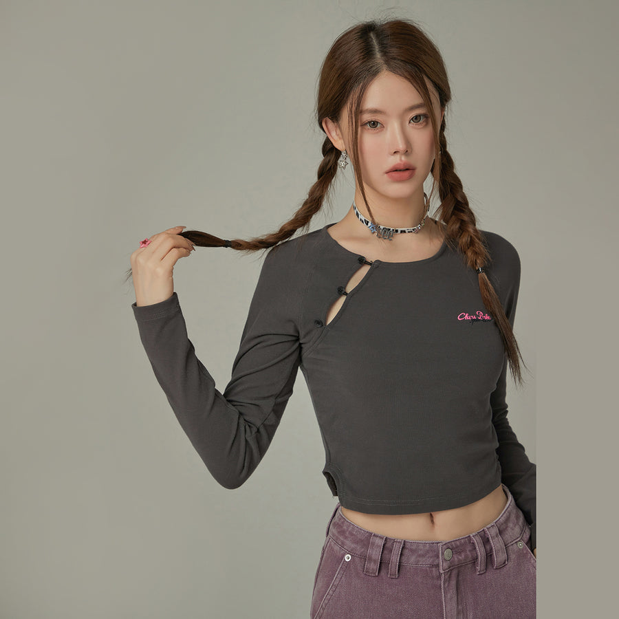 CHUU Button Long Sleeve T-Shirt