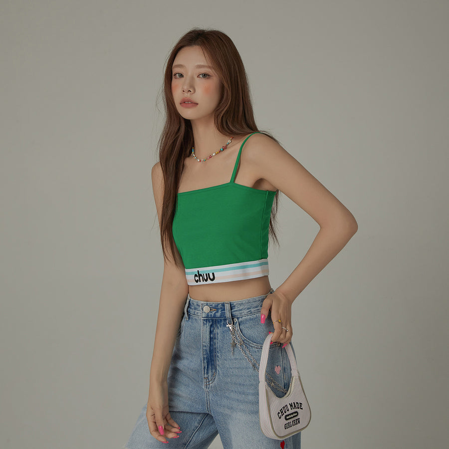 CHUU Color Basic Sleeveless Cropped Cami Top