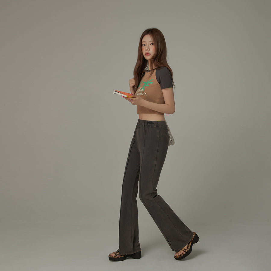 CHUU Casual Slit Bootcut Pants