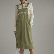 Logo Pocket Overall Dress