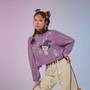 Witch Cat Color Sweatshirt