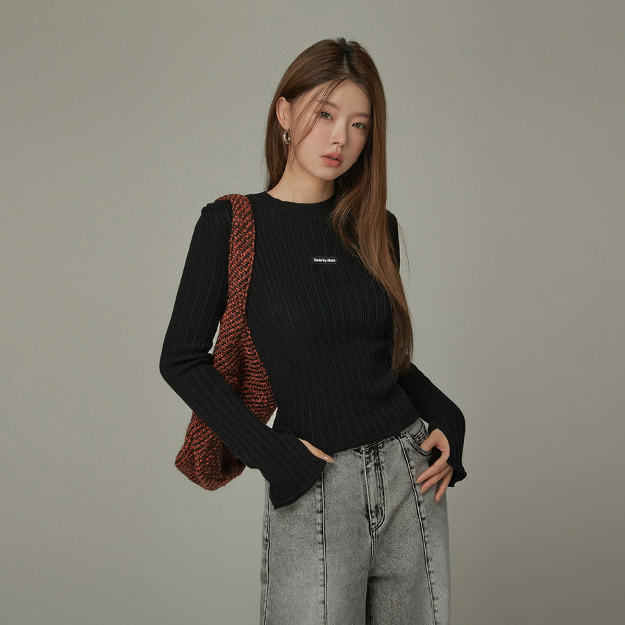 CHUU Ribbed Basic Knit Top