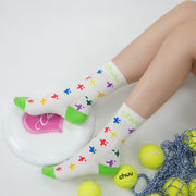 Colored Pixel Print High Socks