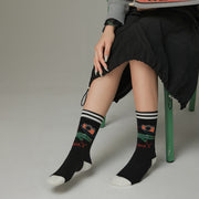 Crocodile Knit High Socks