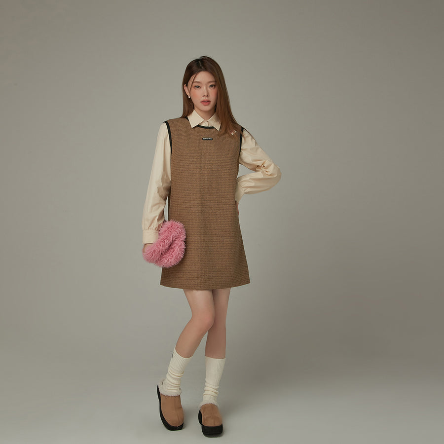CHUU Line Color Matching Dress