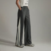 Elastic Waist Wide Casual Sporty Pants