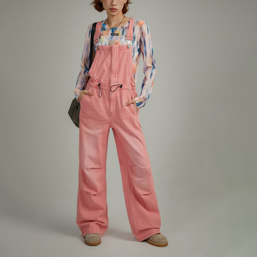 CHUU Drawstring Waist Overalls