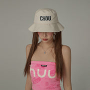 Chuu Lettering Cotton Bucket Hat