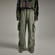 Pocket Wide Casual Pants