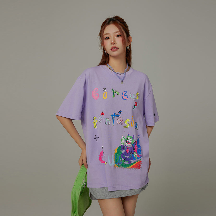 CHUU Circus Fantasia Clown Character Colorful Boxy T-Shirt