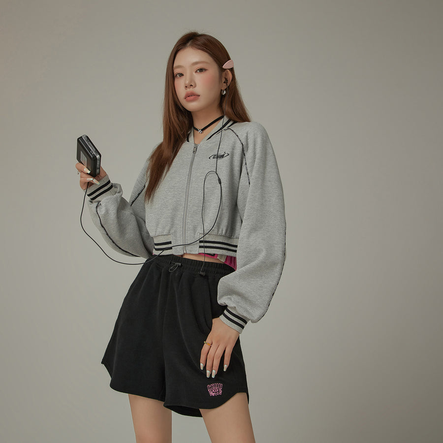 CHUU Varsity Color Sporty Cropped Jacket