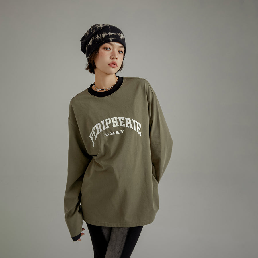 CHUU Peripherie Logo Line Color Long Sleeve T-Shirt