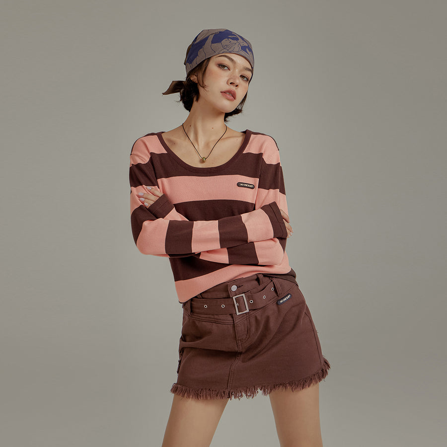 CHUU Color Stripe Knit Sweater