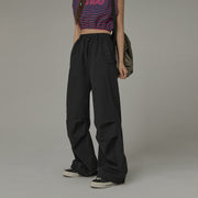 Casual High Waist Drawstring Wide Pants