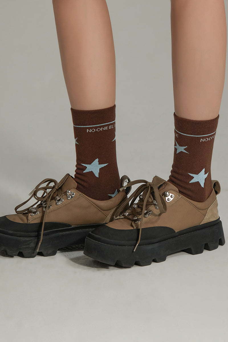 CHUU Color Stars High Socks