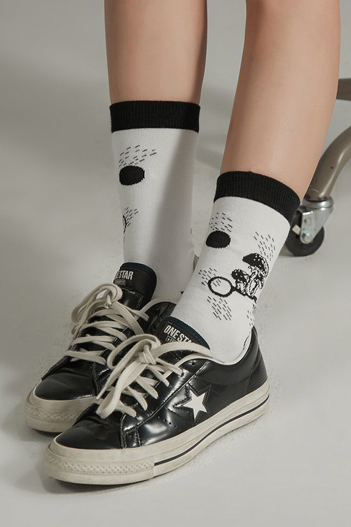 Mushroom Color High Socks