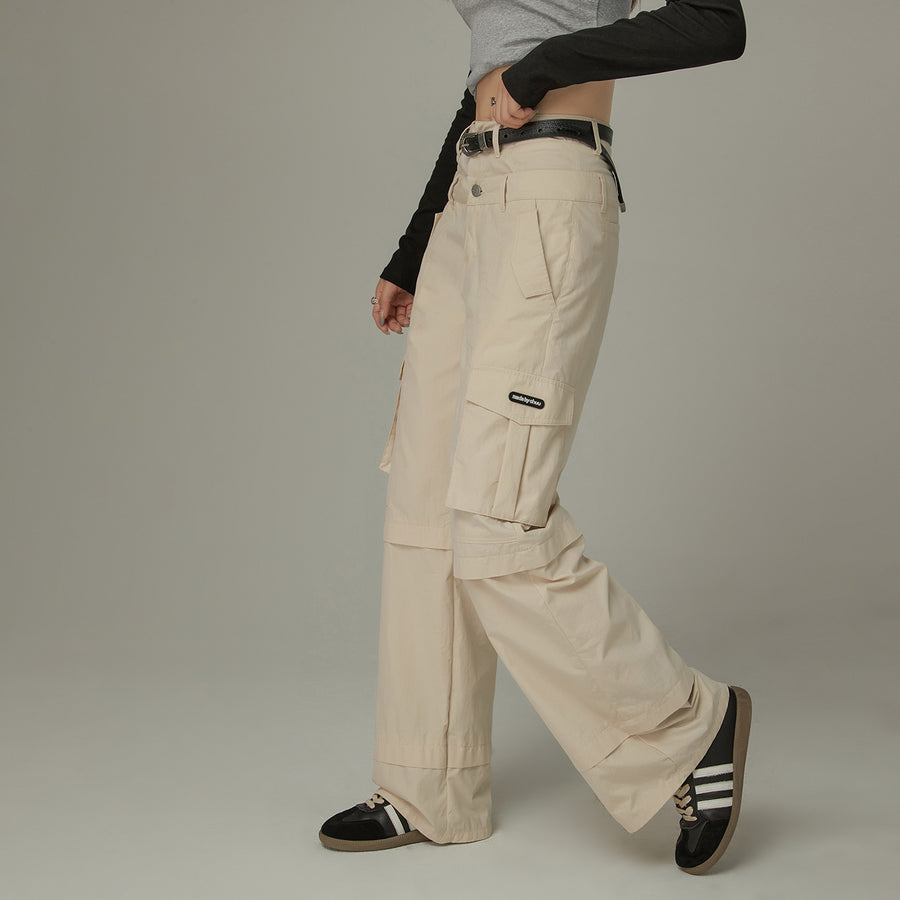 CHUU Cargo Wide High Waist Pocket Loose Casual Pants