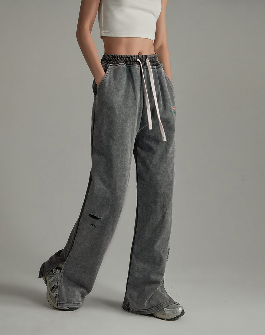 CHUU Ankle Slit Bootcut Jogger Pants