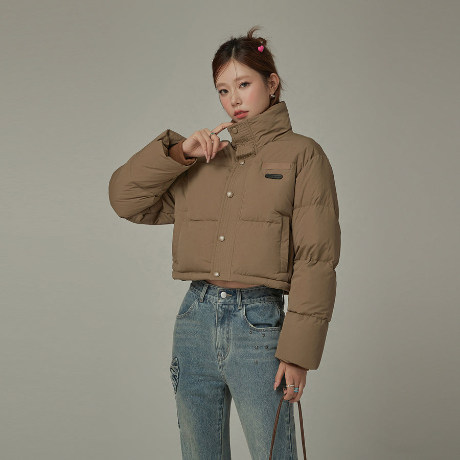 CHUU Oversized Logo Embroidery Padded Jacket