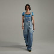 Washed Denim Suspender Jumpsuit