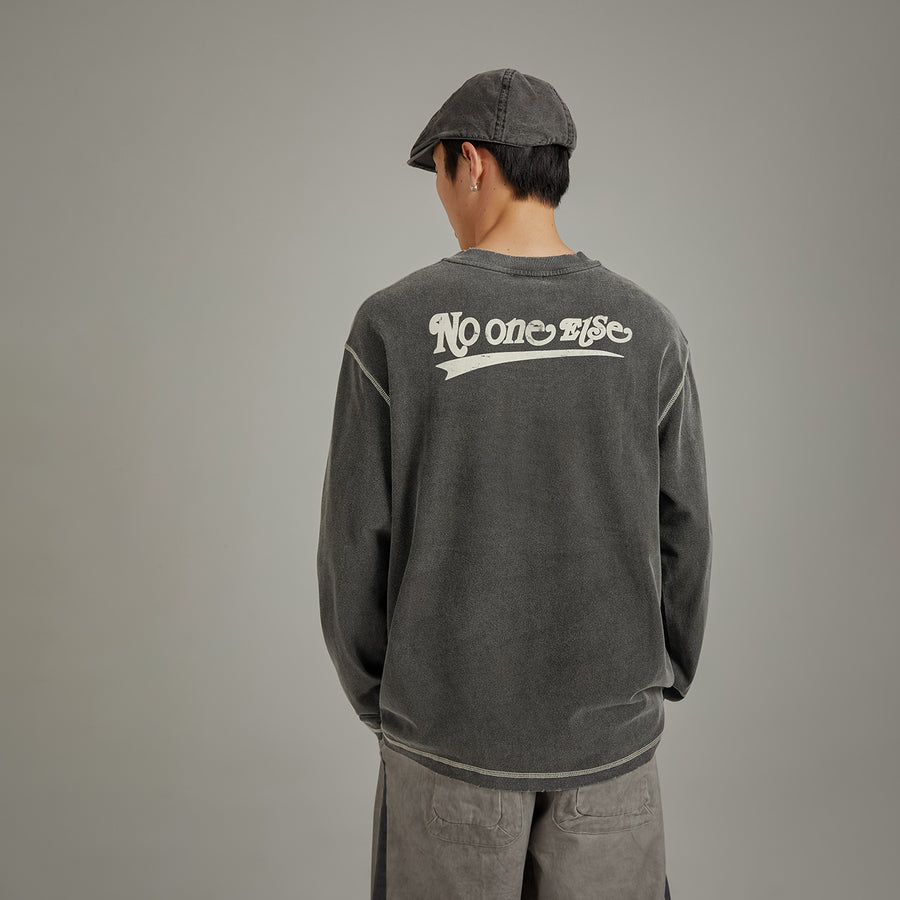 CHUU Logo Stitch Boxy T-Shirt