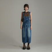 Denim Overalls Long Dress