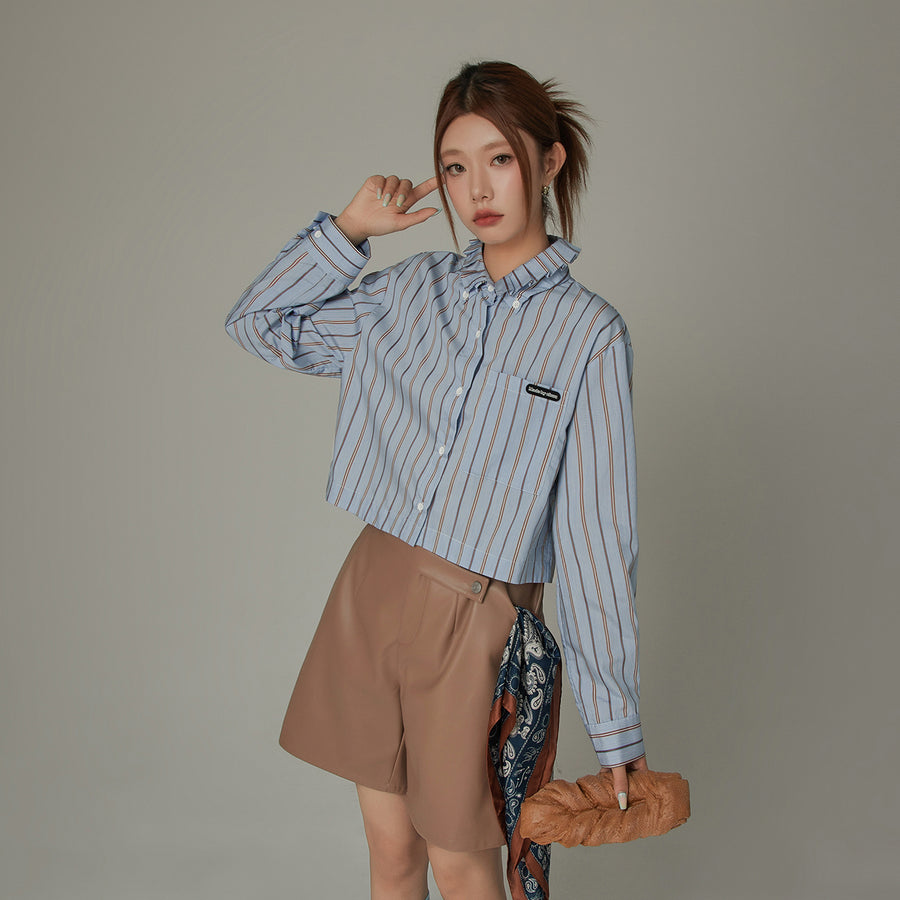 CHUU Stripe Loose Fit Long Sleeve Shirt