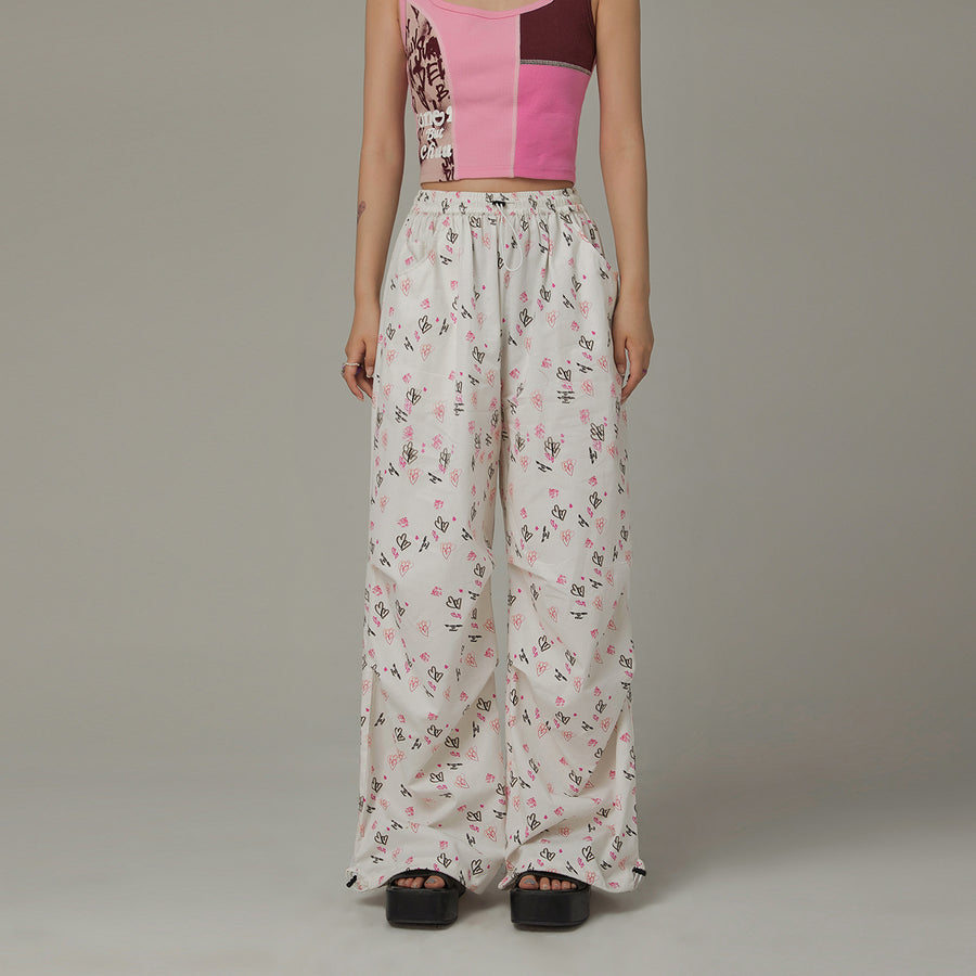 CHUU Heart String Wide Pants