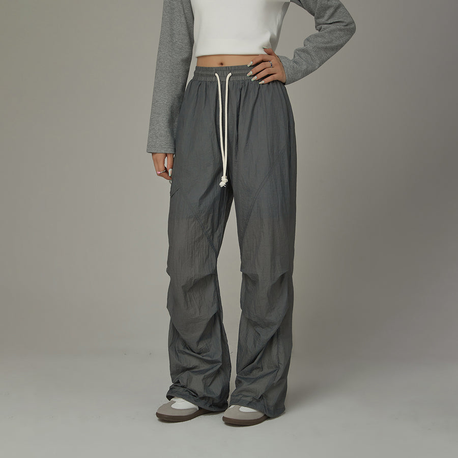 CHUU Elastic Waist String Wide Pants