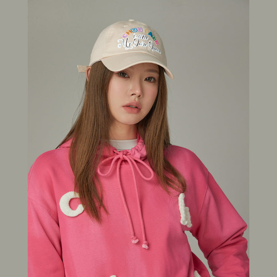 CHUU Rainbow Lettering Ball Cap