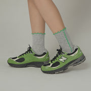 Frilly Color Lines High Socks