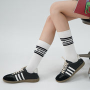 Color Lettering Basic High Socks