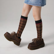 Argyle Color High Socks